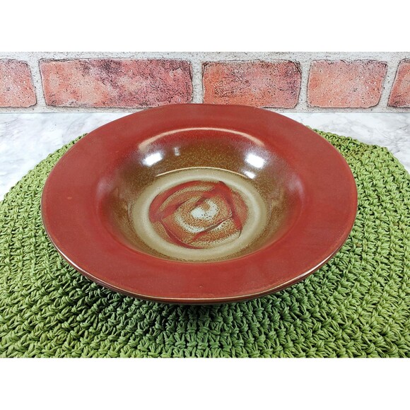 Pfaltzgraff Copper Leaf Rimmed Soup/Pasta Bowls, Set of 2, Rustic Dinnerware - Picture 7 of 10